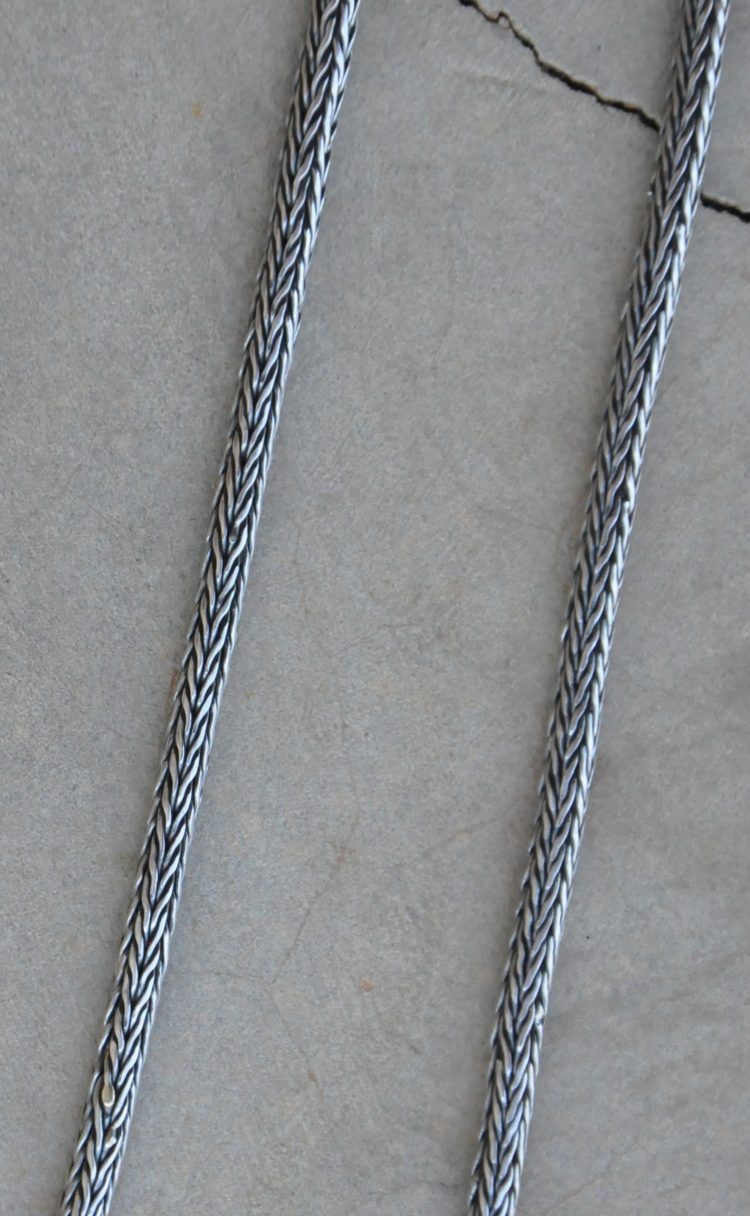 75cm Oxidized Medium Rope Chain