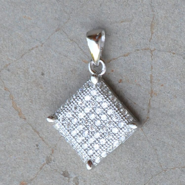 Cubic Zirconia Diamond Shaped Pendant