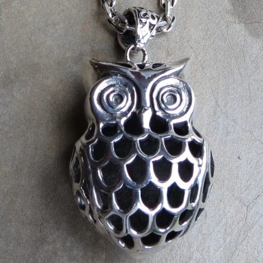 Silver Large Owl Pendant | Sterling Silver Pendants | Jo Bangles