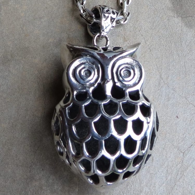 Silver Large Owl Pendant | Sterling Silver Pendants | Jo Bangles