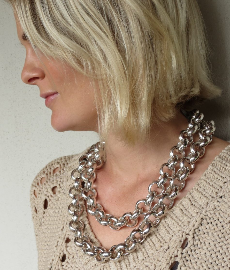 45 cm big electroformed belcher necklace - Image 3