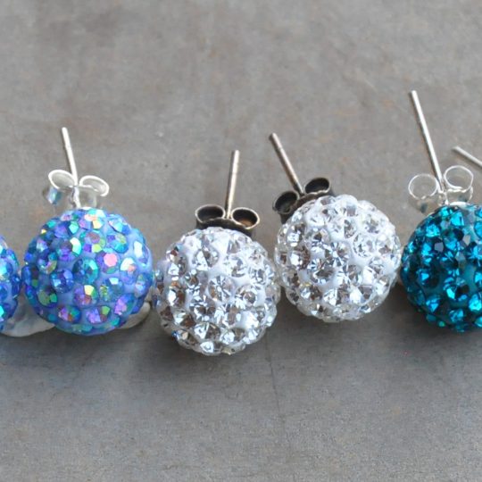 Crystal Ball Stud Earrings