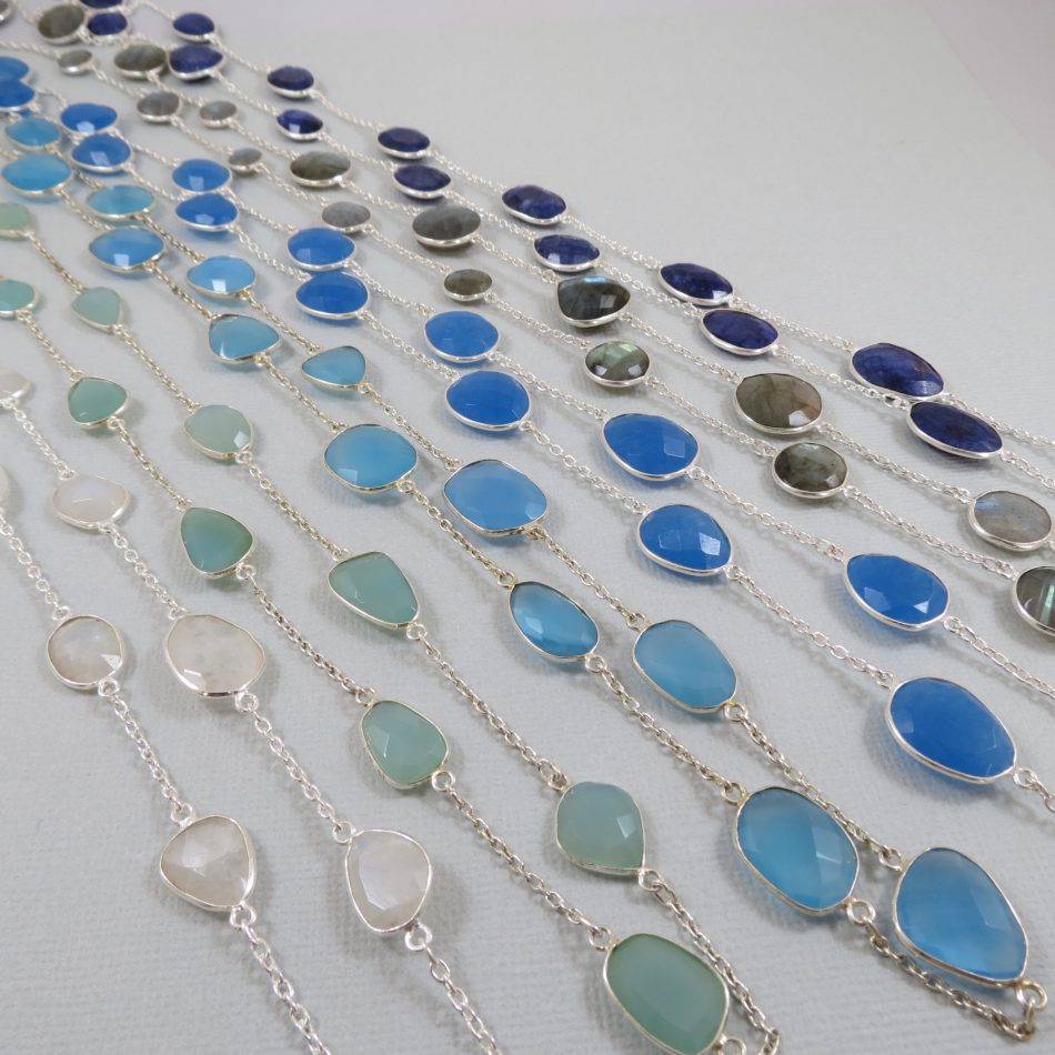 80-100 cm long strand gemstone necklace