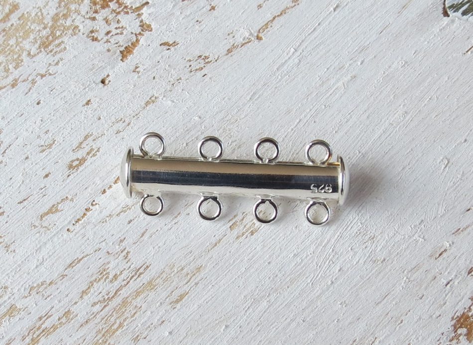 Sterling silver 4 string magnetic clasp