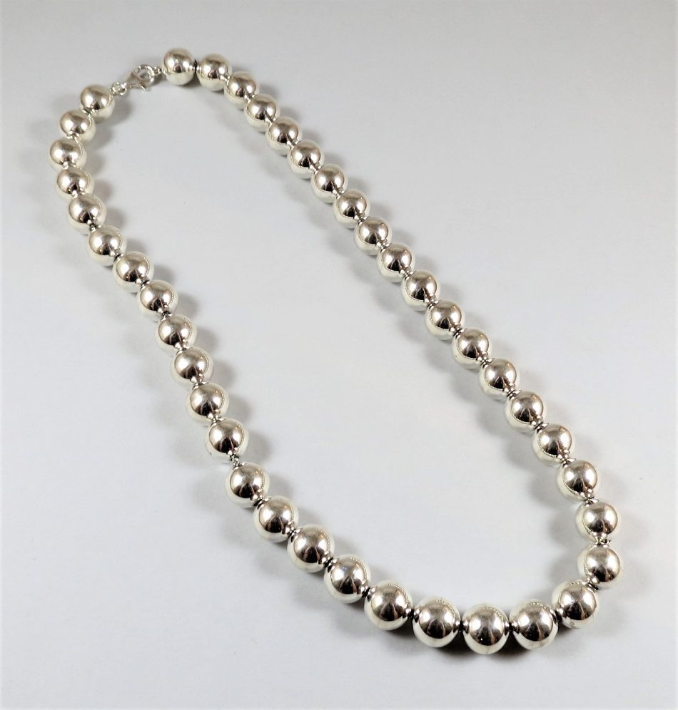 50 cm Sterling silver ball necklace