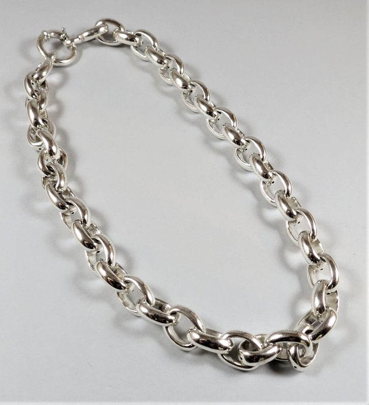 50 cm Sterling silver electroformed necklace