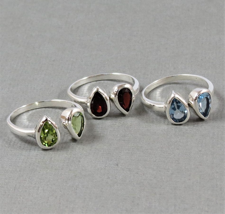 double gemstone various gem rings