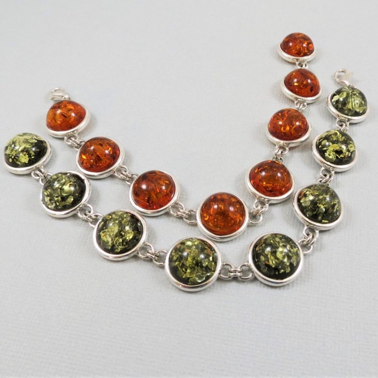 various colour amber bracelets
