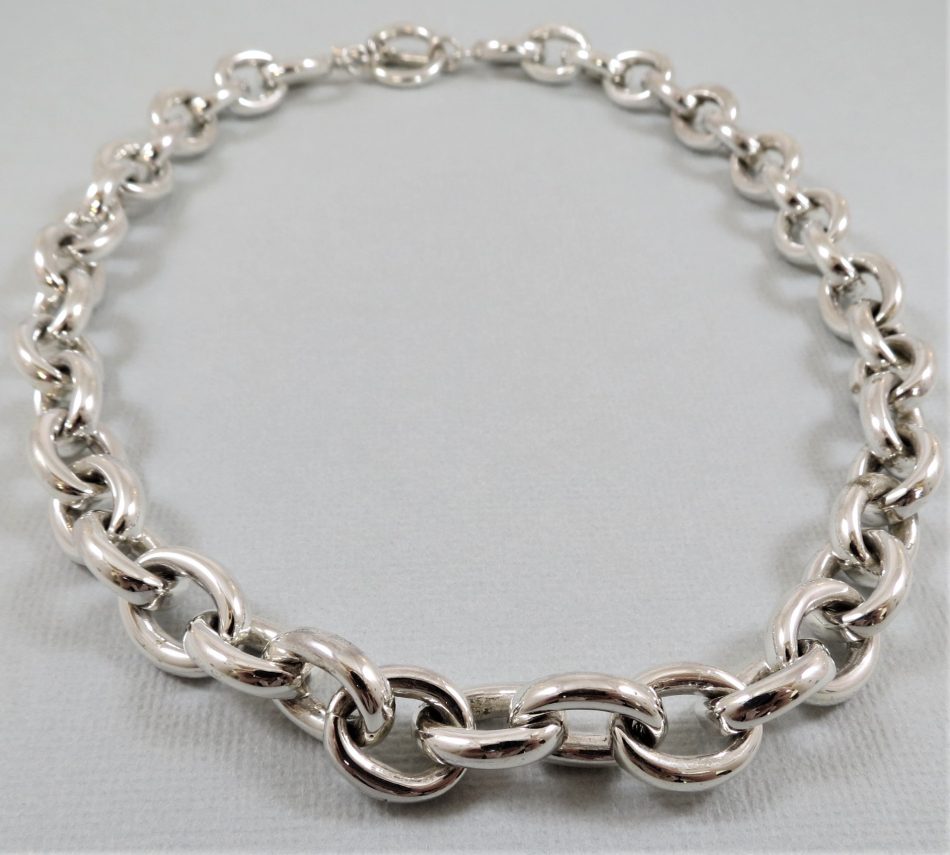 thick oval link necklace 43cm/45cm
