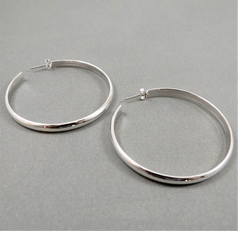 sterling silver medium hoops