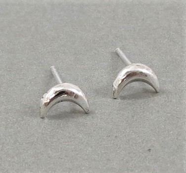 tiny moon stud earrings - jo bangles