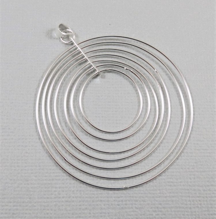 sterling silver multi circle pendant