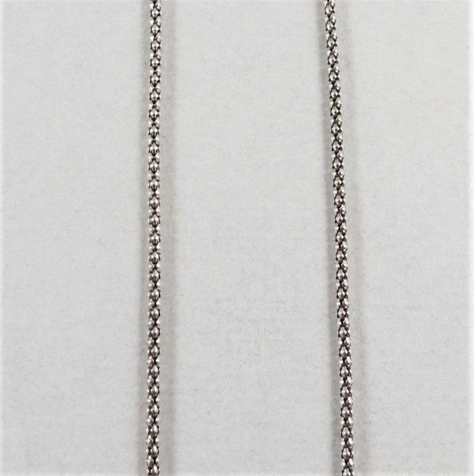 sterling silver thin oxidized rope chain 50cm x 1mm