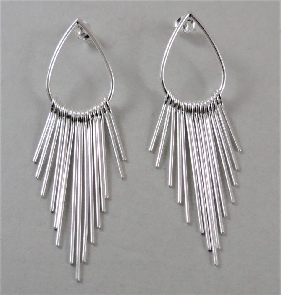 sterling silver teardrop chandelier earrings