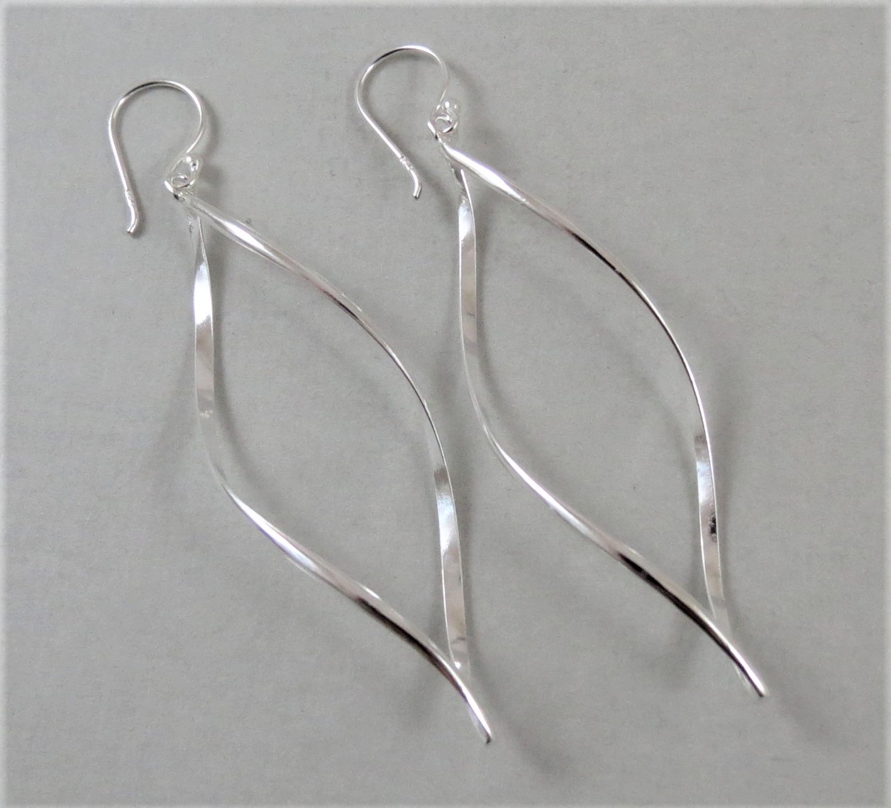 Silver twist online drop earrings