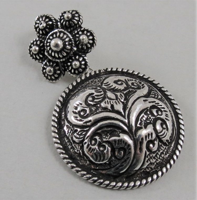 sterling silver handmade Laotian pendant