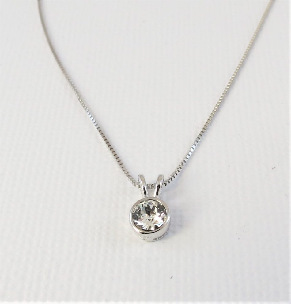 sterling silver and cubic zirconia necklace