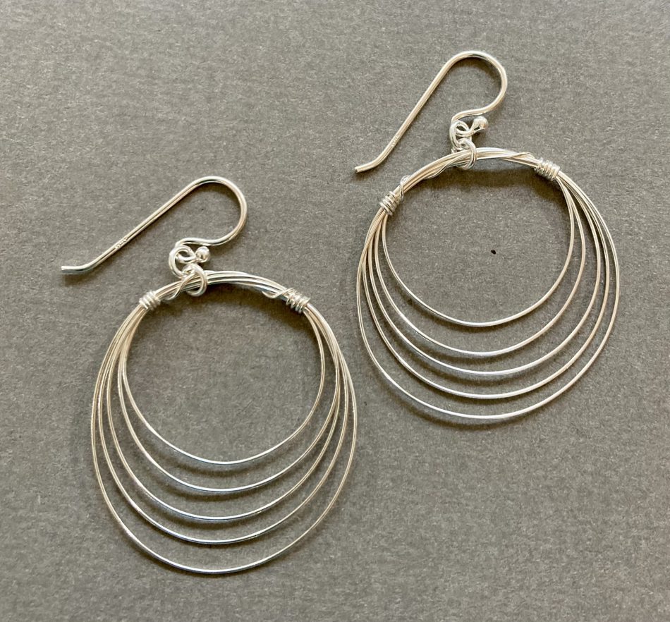 Sterling silver multi drop earrings