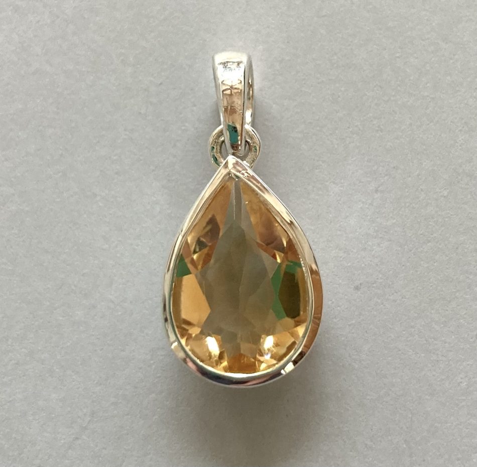 Sterling silver and Citrine pendant