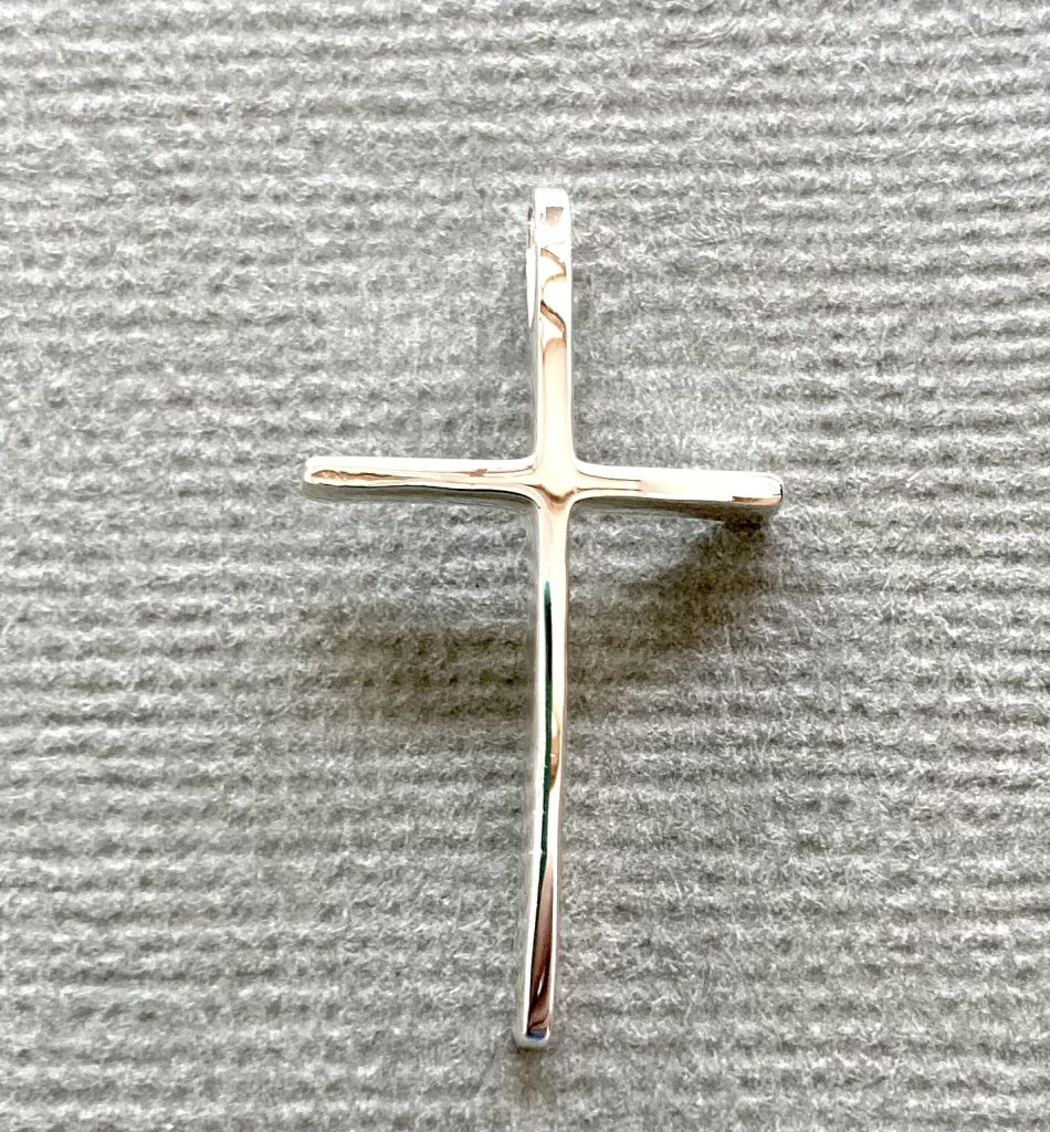 Sterling silver dainty cross pendant