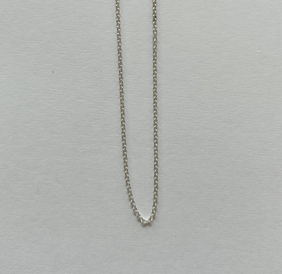 Sterling silver very fine link chain 40cm