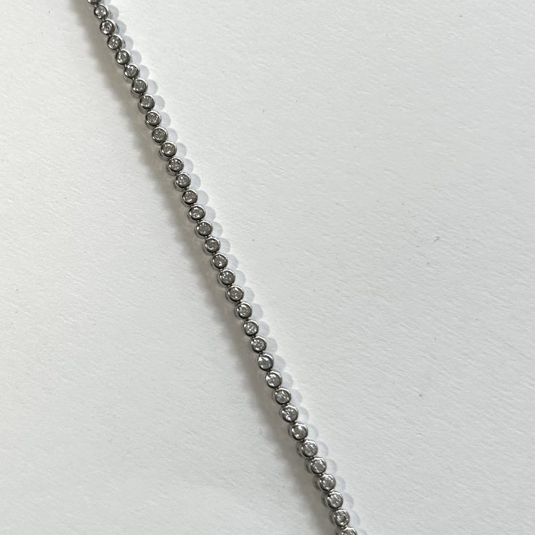 Dainty sterling silver and Cubic Zirconia tennis bracelet 17cm/18cm