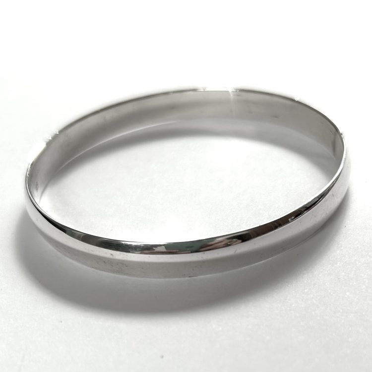 Sterling silver solid bangle 65mm x 5mm