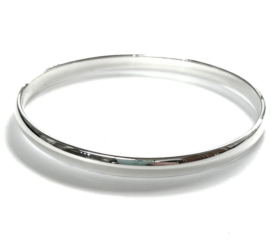 Sterling silver solid bangle 60mm x 3mm