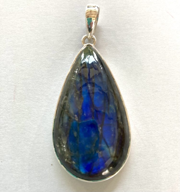 large Sterling silver and Labradorite pendant