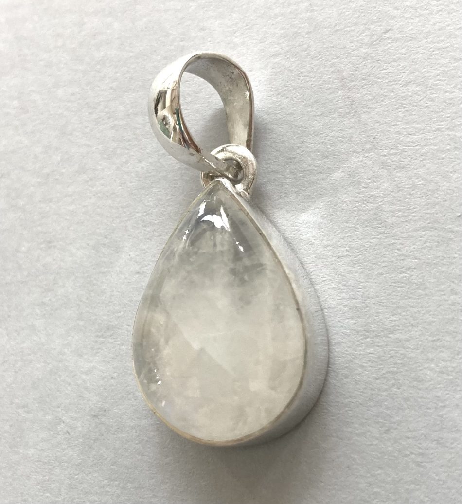 Sterling silver and Moonstone teardrop pendant