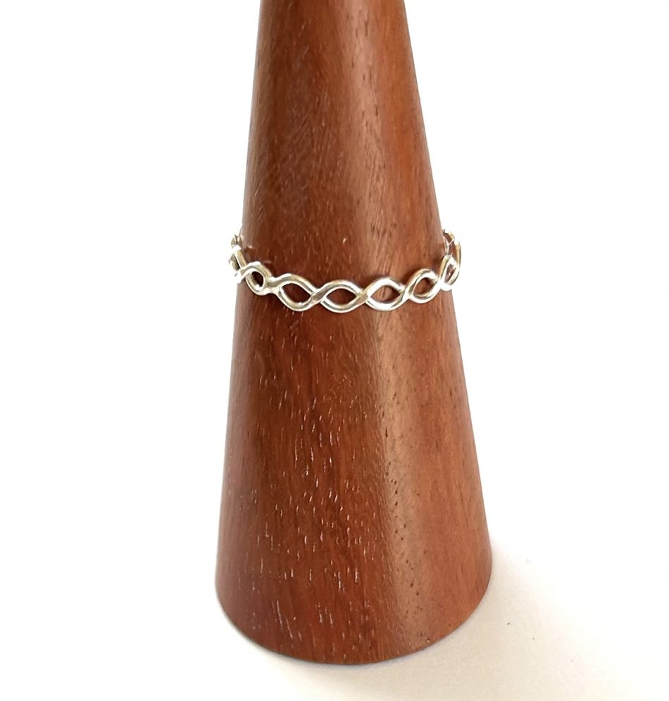 Sterling silver twist design stack ring