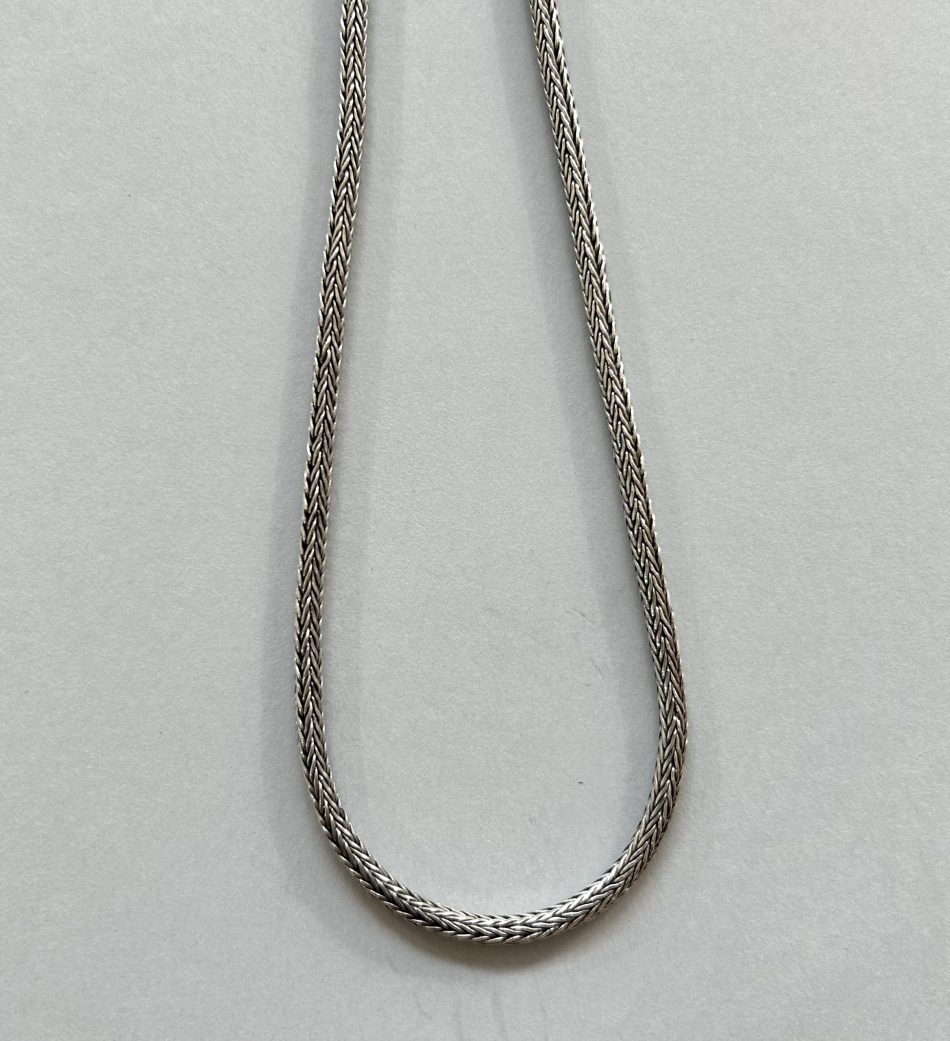 Sterling silver oxidized snake chain - 40cm