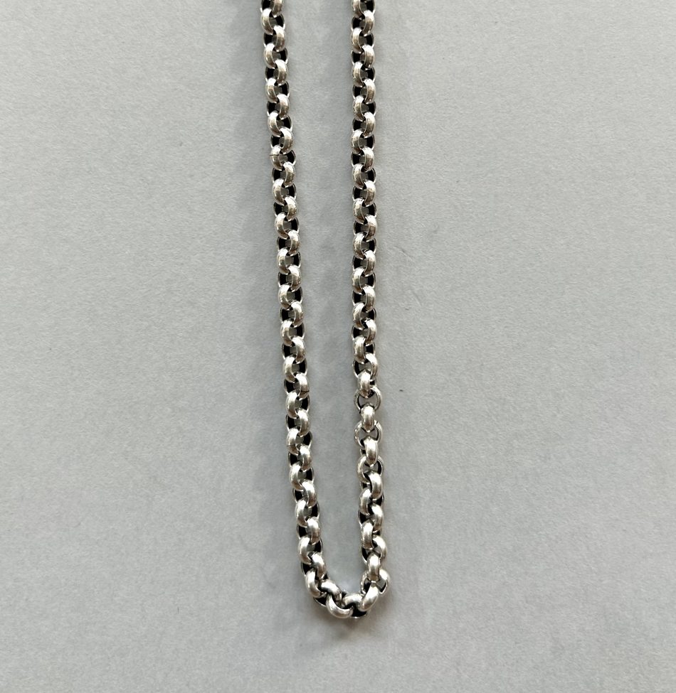 Sterling silver rolo link chain 45cm