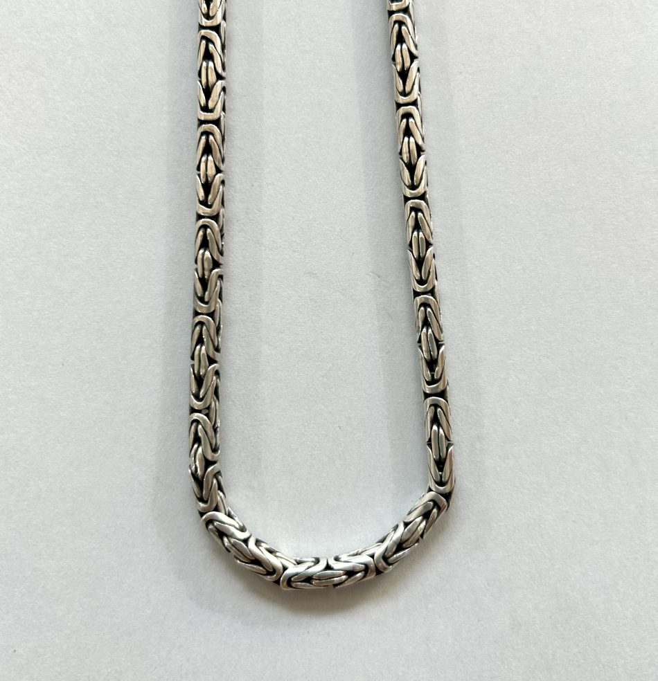 Sterling silver intricate detail chain 40cm