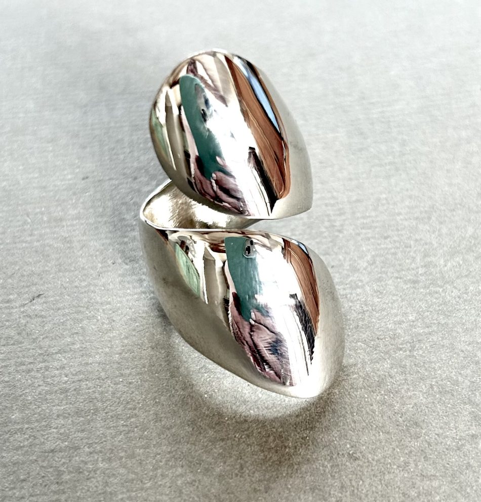 sterling silver large wrap around ring