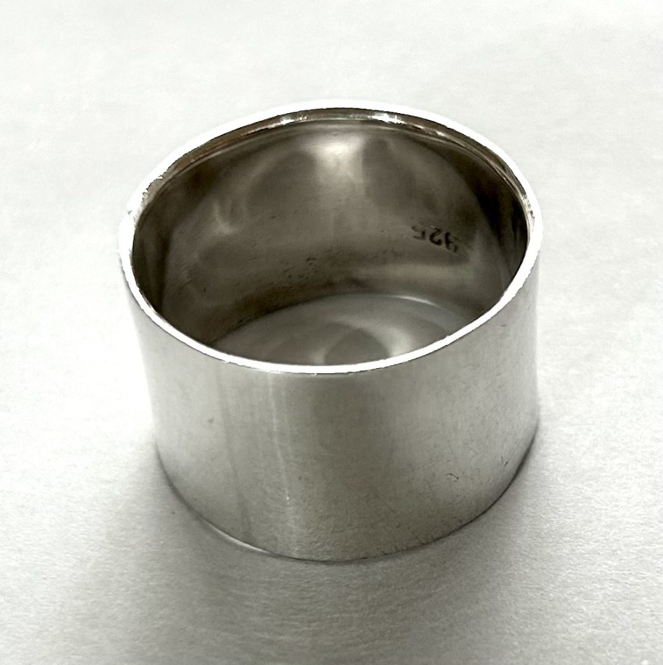 sterling silver thick band ring