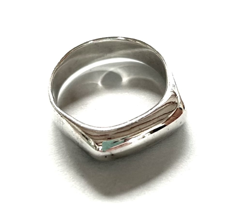 sterling silver rounded top ring