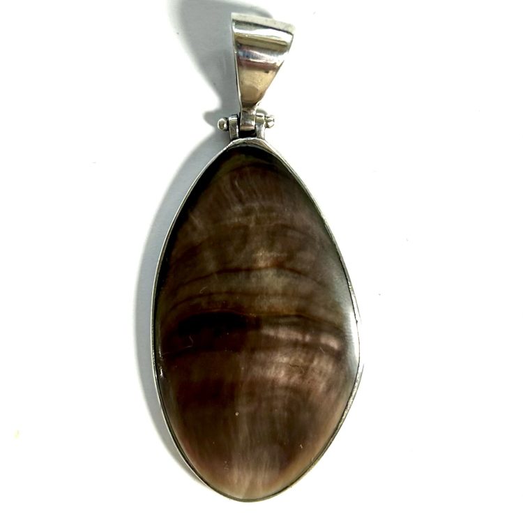 sterling silver and abalone shell pendant
