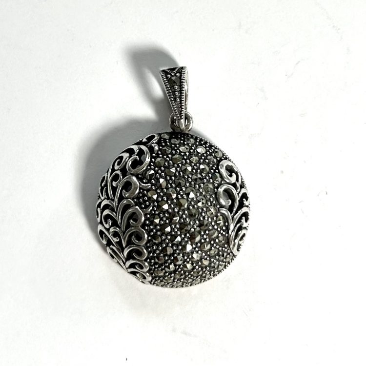 sterling silver and marcasite pendant