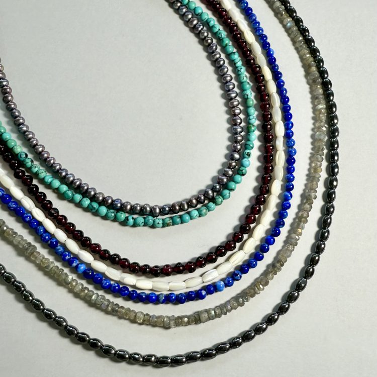 various gemstone beaded necklaces 45cm