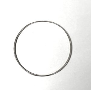 sterling silver solid rounded bangle - 65mm x 2mm