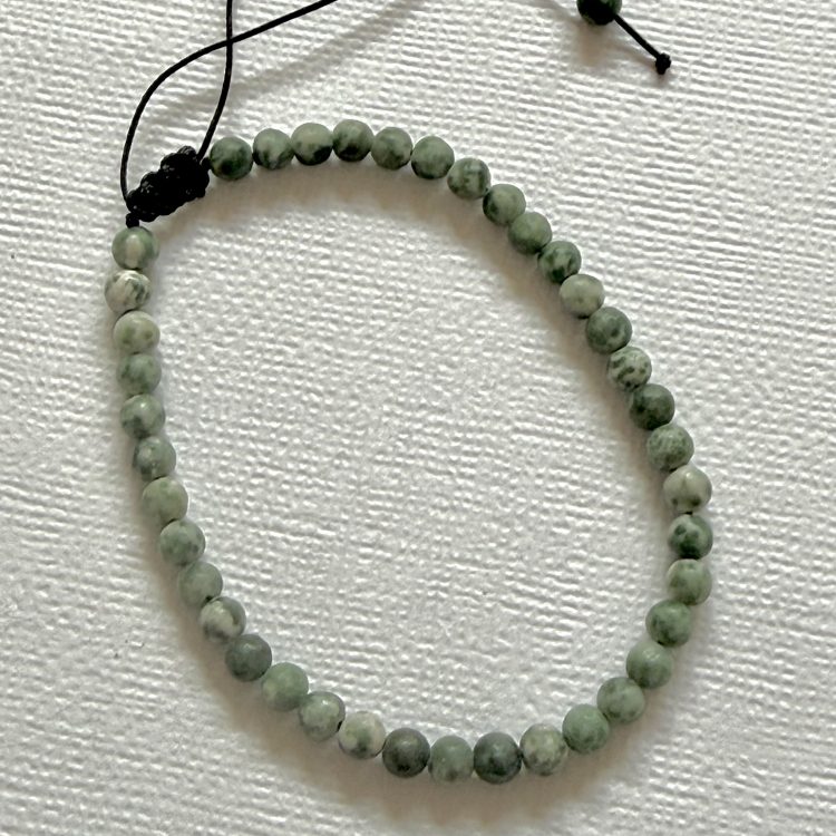 green spotted gemstone fashion bracelet