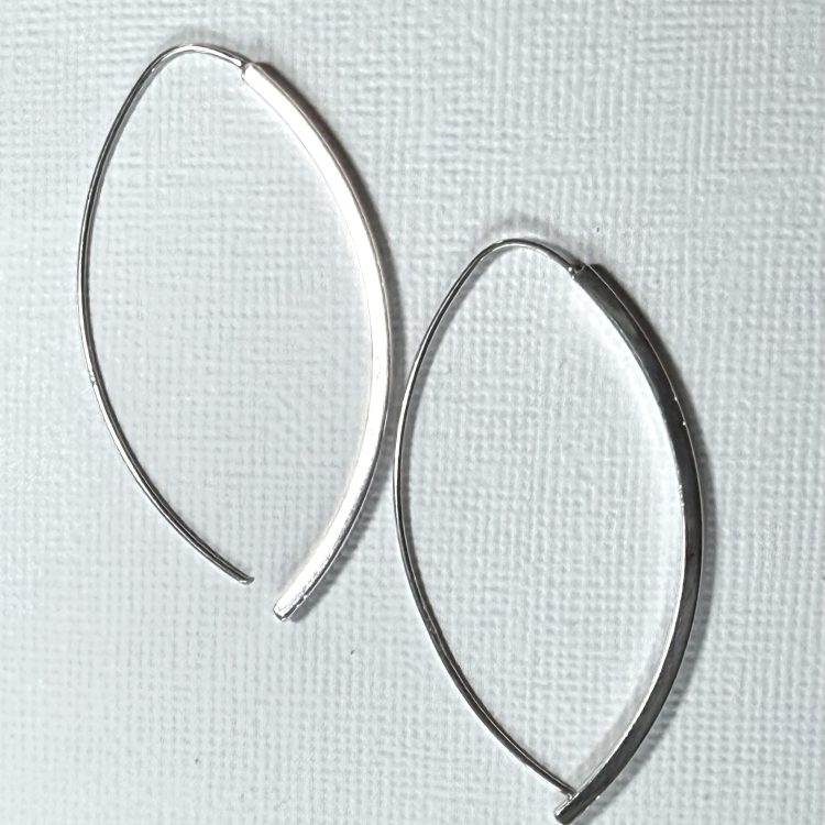 sterling silver modern hook earrings