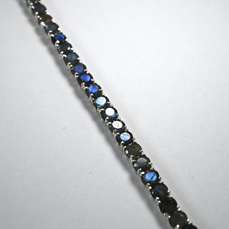 sterling silver and labradorite tennis bracelet