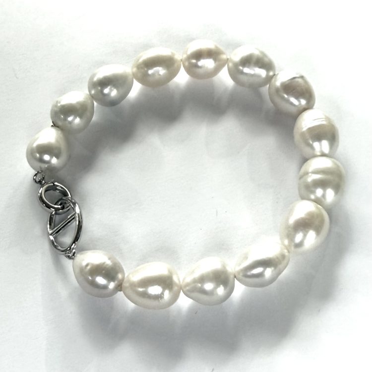 large white pearl bracelet - 20cm/21.5cm