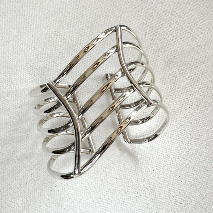 sterling silver 5 band cuff bangle