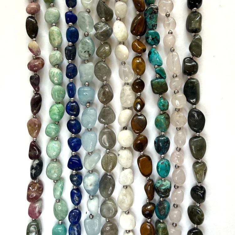 sterling silver and various gemstone necklaces