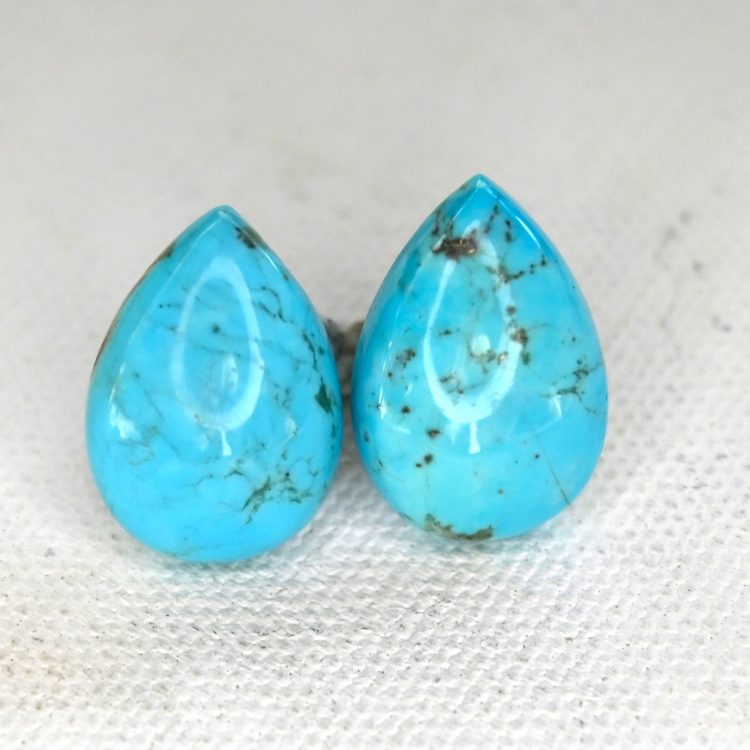 large teardrop turquoise stud earrings