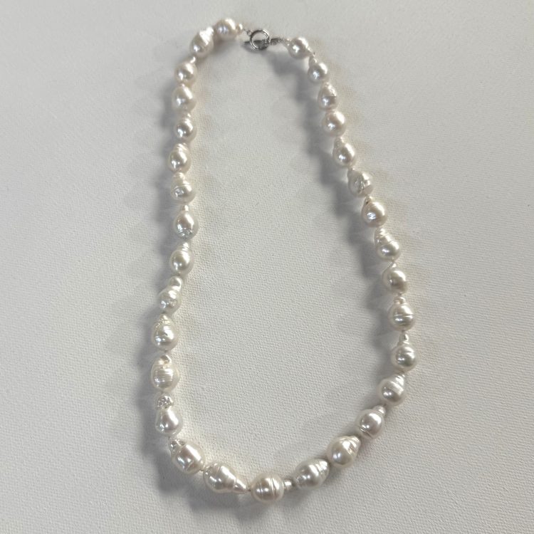 50cm baroque pearl necklace with sterling silver clasp