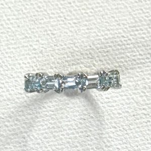 sterling silver 5 blue topaz stone ring